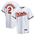 MATTH B.Orioles #2 Gunnar Henderson Player White Home Game Stitched Jerseys