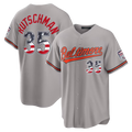 MATTH B.Orioles #35 Adley Rutschman Gray USA 250 Fourth of July Road Stadium Jersey