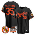 MATTH B.Orioles #35 Adley Rutschman Black 30th Anniversary of 2131 Home Game Stitched Jerseys