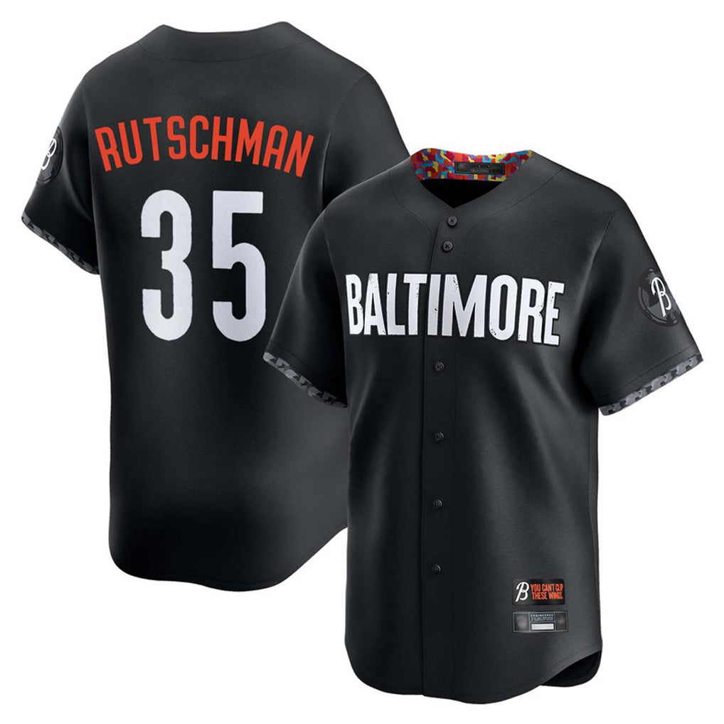MATTH B.Orioles #35 Adley Rutschman Black City Connect Limited Home Game Stitched Jerseys