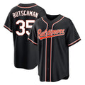 MATTH B.Orioles #35 Adley Rutschman Player Black Out Home Game Stitched Jerseys