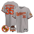 MATTH B.Orioles #35 Adley Rutschman Player Gray 30th Anniversary of 2131 Home Game Stitched Jerseys