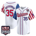MATTH B.Orioles #35 Adley Rutschman White USA 250 Independence Day Vapor Premier Limited Home Game Stitched Jerseys
