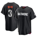 MATTH B.Orioles #3 Taylor Ward Player Black City Connect Home Game Stitched Jerseys