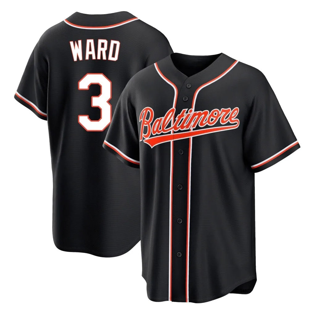 MATTH B.Orioles #3 Taylor Ward Player Black Out Home Game Stitched Jerseys
