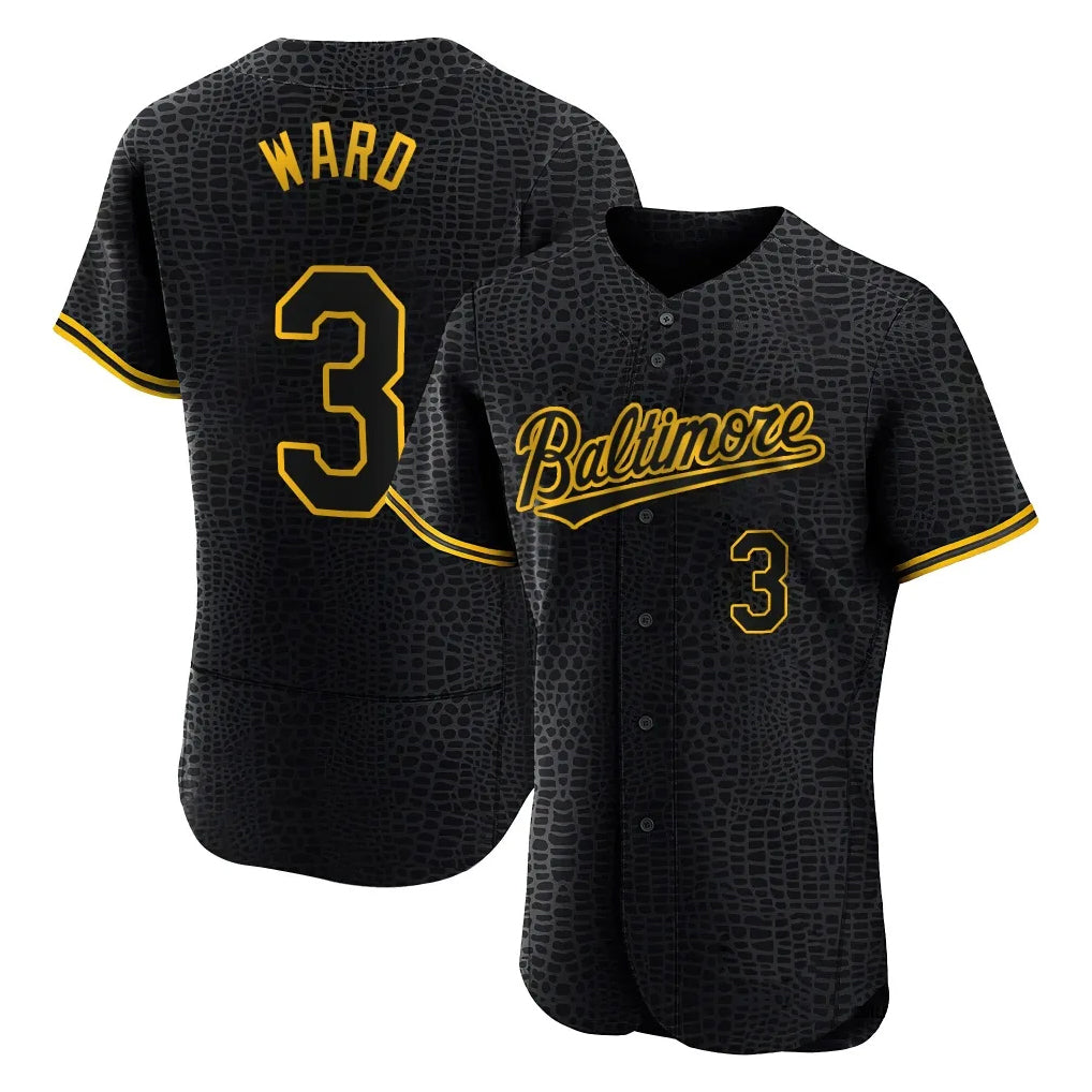 MATTH B.Orioles #3 Taylor Ward Player Black Snake Skin City Limited Elite Home Stitched Jerseys