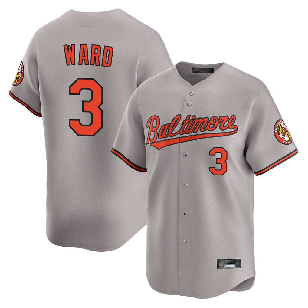 MATTH B.Orioles #3 Taylor Ward Player Gray Limited Home Game Stitched Jerseys
