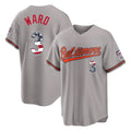 MATTH B.Orioles #3 Taylor Ward Player Gray USA 250 Fourth of July Home Game Stitched Jerseys