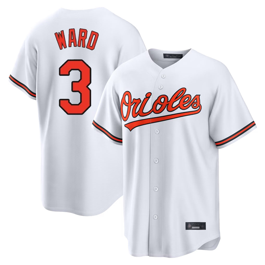 MATTH B.Orioles #3 Taylor Ward Player White Home Game Stitched Jerseys