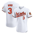 MATTH B.Orioles #3 Taylor Ward Player White Limited Elite Home Game Stitched Jerseys