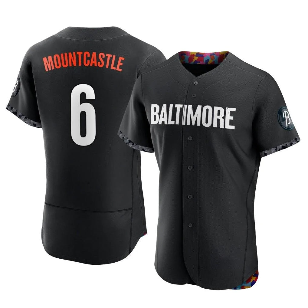 MATTH B.Orioles #6 Ryan Mountcastle Player Black City Connect Limited Elite Home Game Stitched Jerseys