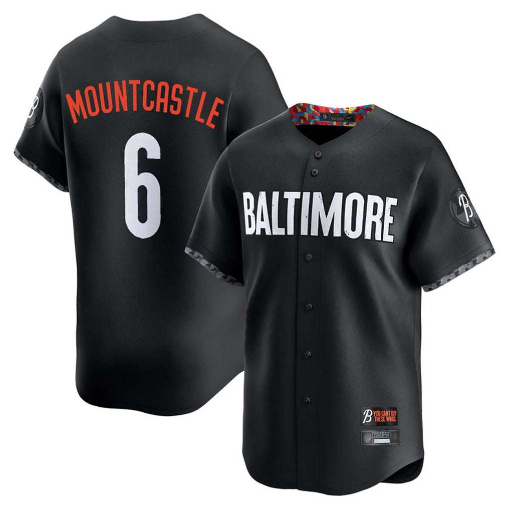 MATTH B.Orioles #6 Ryan Mountcastle Player Black City Connect Limited Home Game Stitched Jerseys