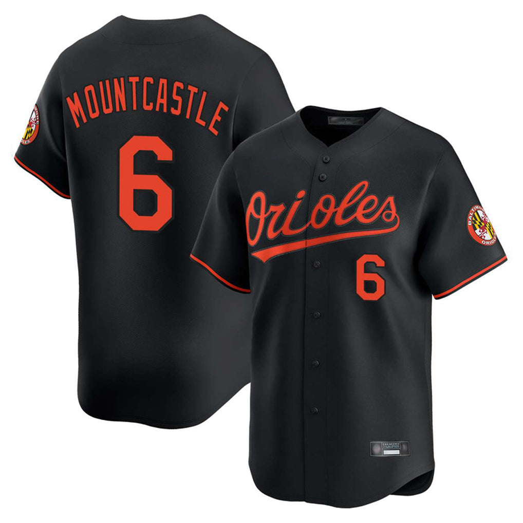 MATTH B.Orioles #6 Ryan Mountcastle Player Black Limited Home Game Stitched Jerseys