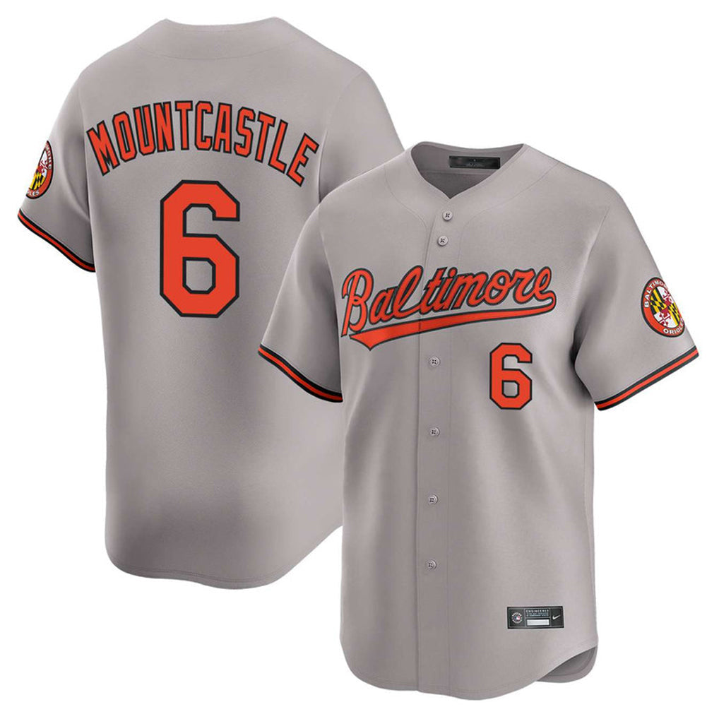 MATTH B.Orioles #6 Ryan Mountcastle Player Gray Limited Home Game Stitched Jerseys