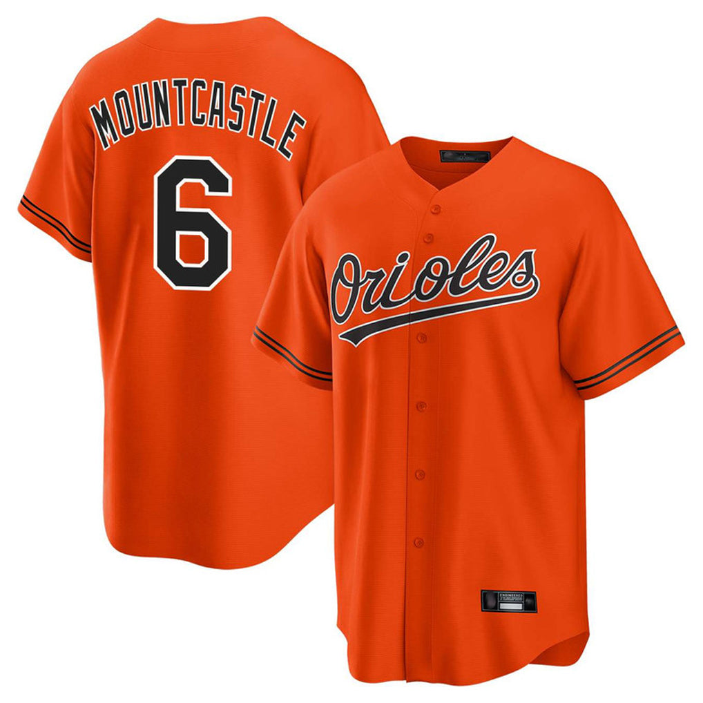 MATTH B.Orioles #6 Ryan Mountcastle Player Orange Home Game Stitched Jerseys