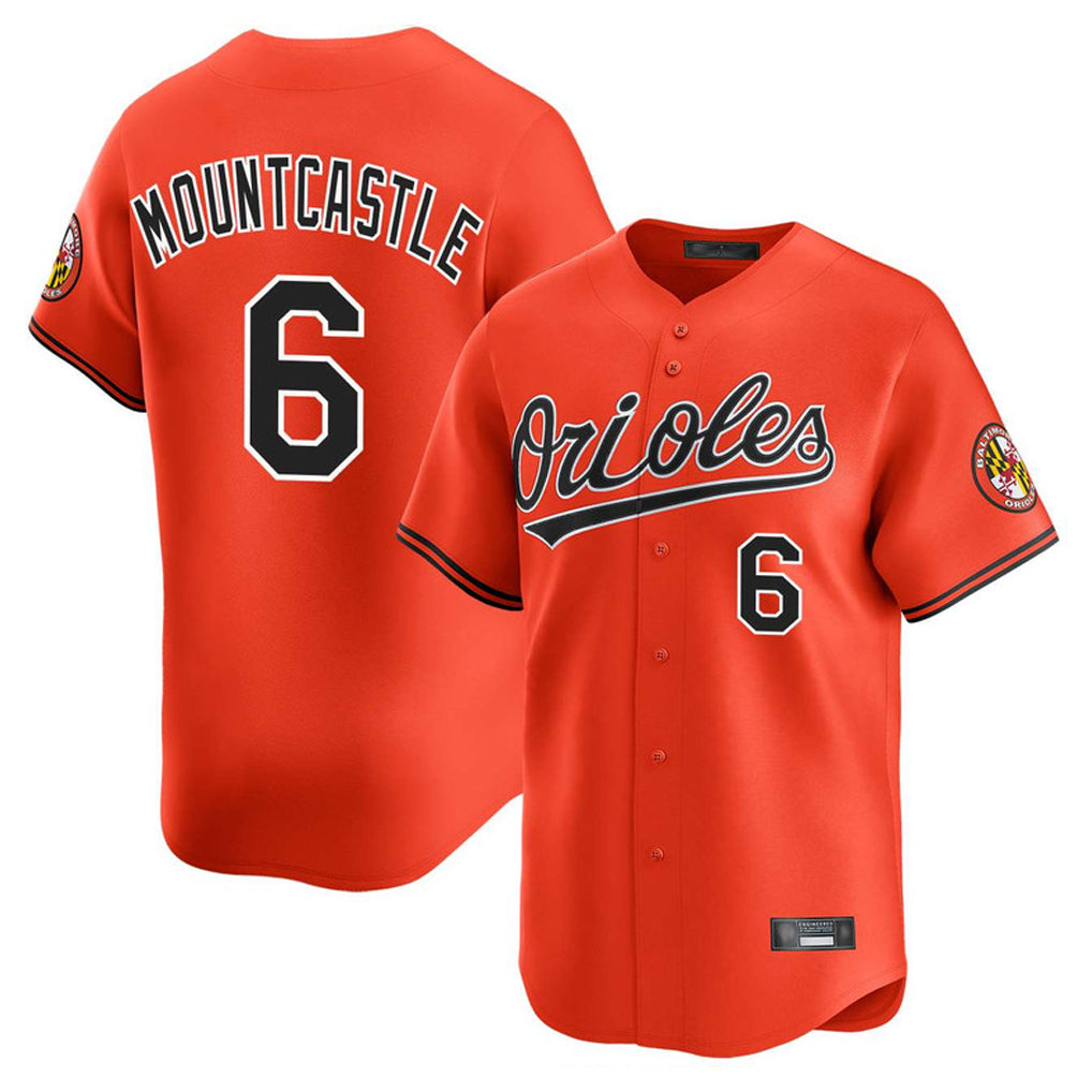 MATTH B.Orioles #6 Ryan Mountcastle Player Orange Limited Home Game Stitched Jerseys