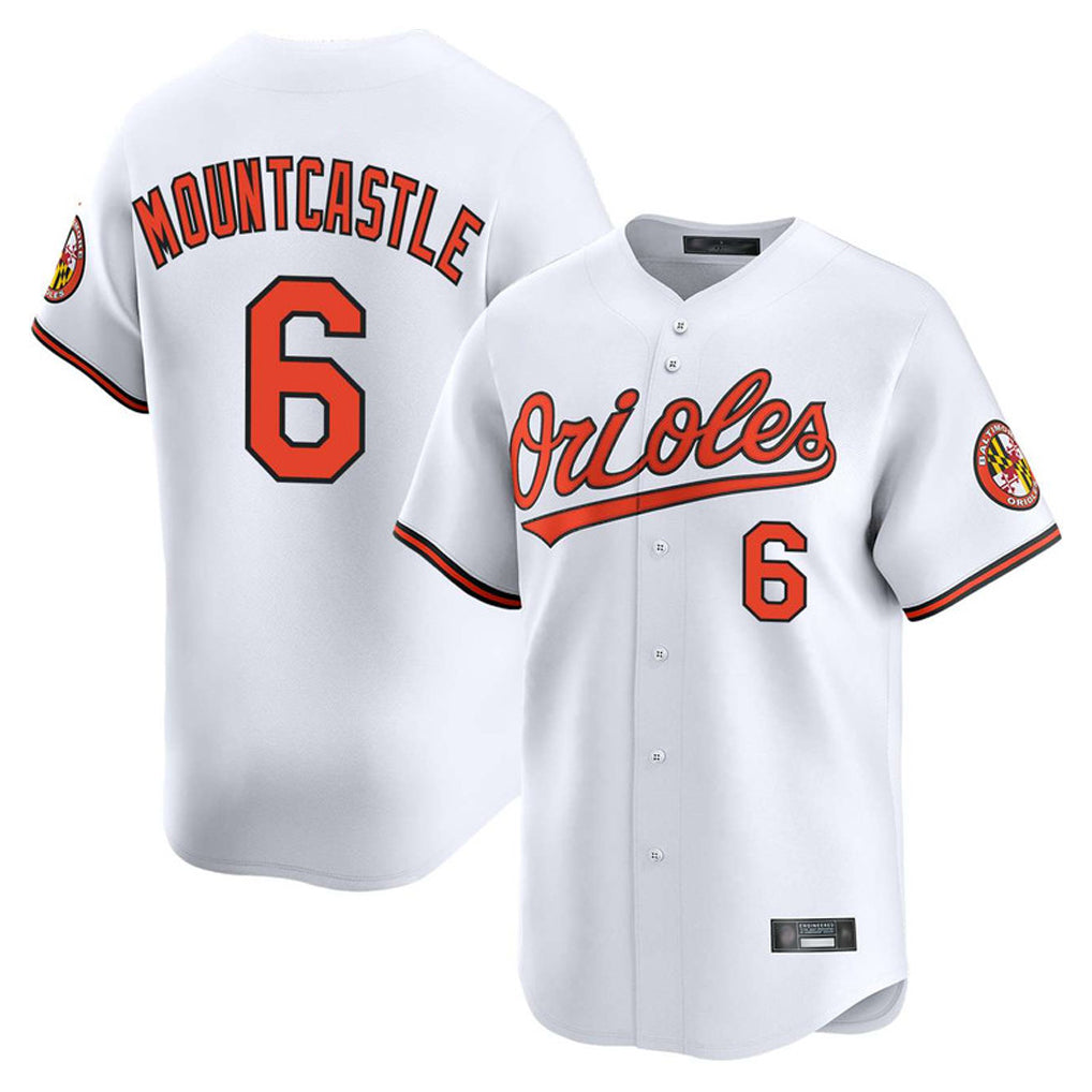 MATTH B.Orioles #6 Ryan Mountcastle Player White Limited Home Game Stitched Jerseys
