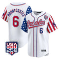 MATTH B.Orioles #6 Ryan Mountcastle Player White USA 250 Independence Day Vapor Premier Home Game Stitched Jerseys