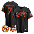 MATTH B.Orioles #7 Jackson Holliday Player Black 30th Anniversary of 2131 Home Game Stitched Jerseys