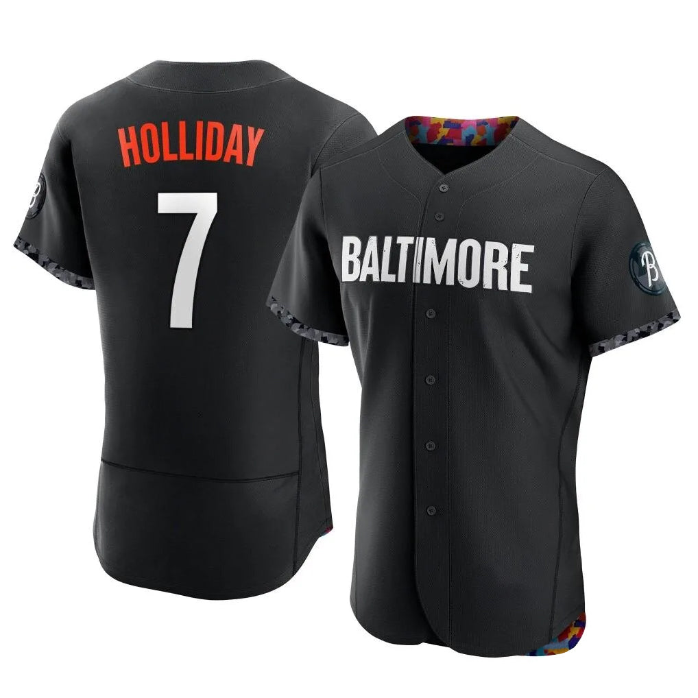 MATTH B.Orioles #7 Jackson Holliday Player Black City Connect Limited Elite Home Game Stitched Jerseys