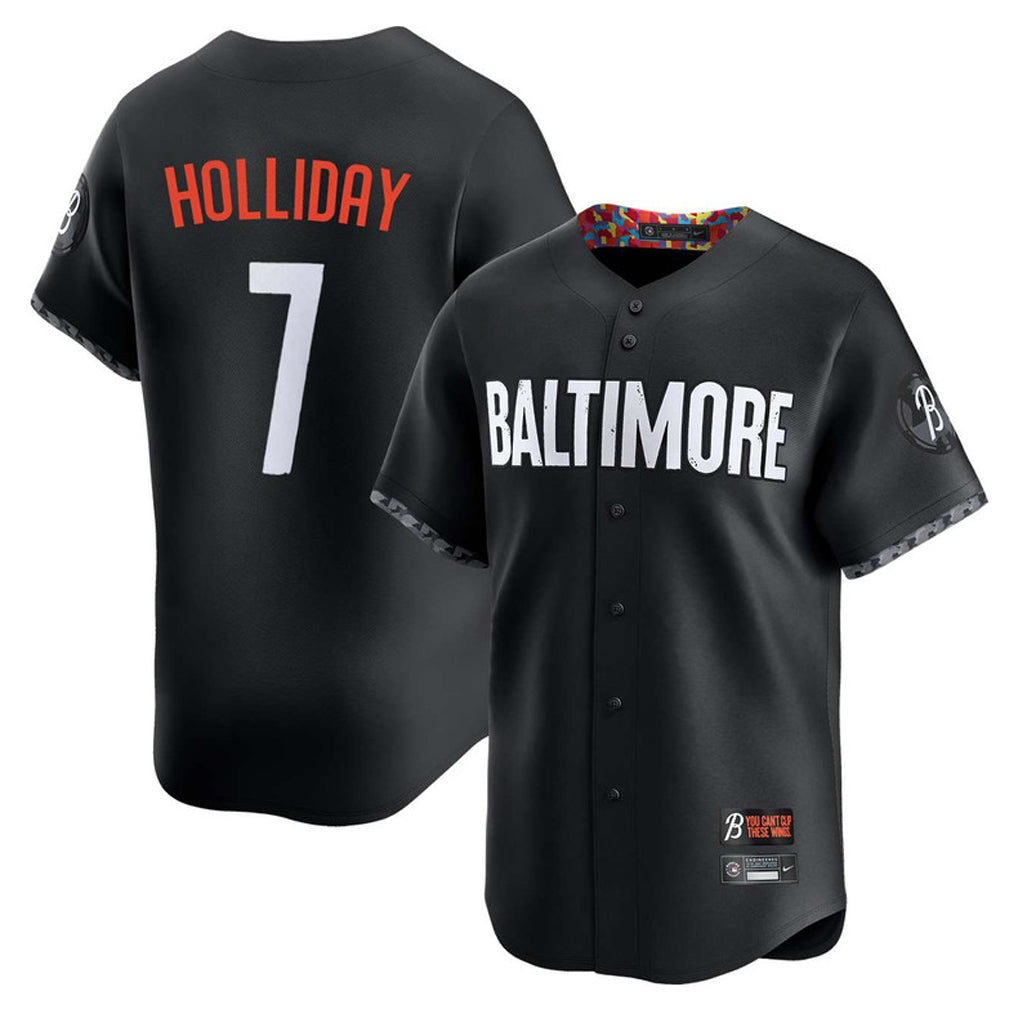 MATTH B.Orioles #7 Jackson Holliday Player Black City Connect Limited Home Game Stitched Jerseys