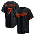 MATTH B.Orioles #7 Jackson Holliday Player Black Home Game Stitched Jerseys