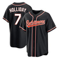 MATTH B.Orioles #7 Jackson Holliday Player Black Out Home Game Stitched Jerseys