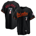 MATTH B.Orioles #7 Jackson Holliday Player Black USA 250 Fourth of July Home Game Stitched Jerseys