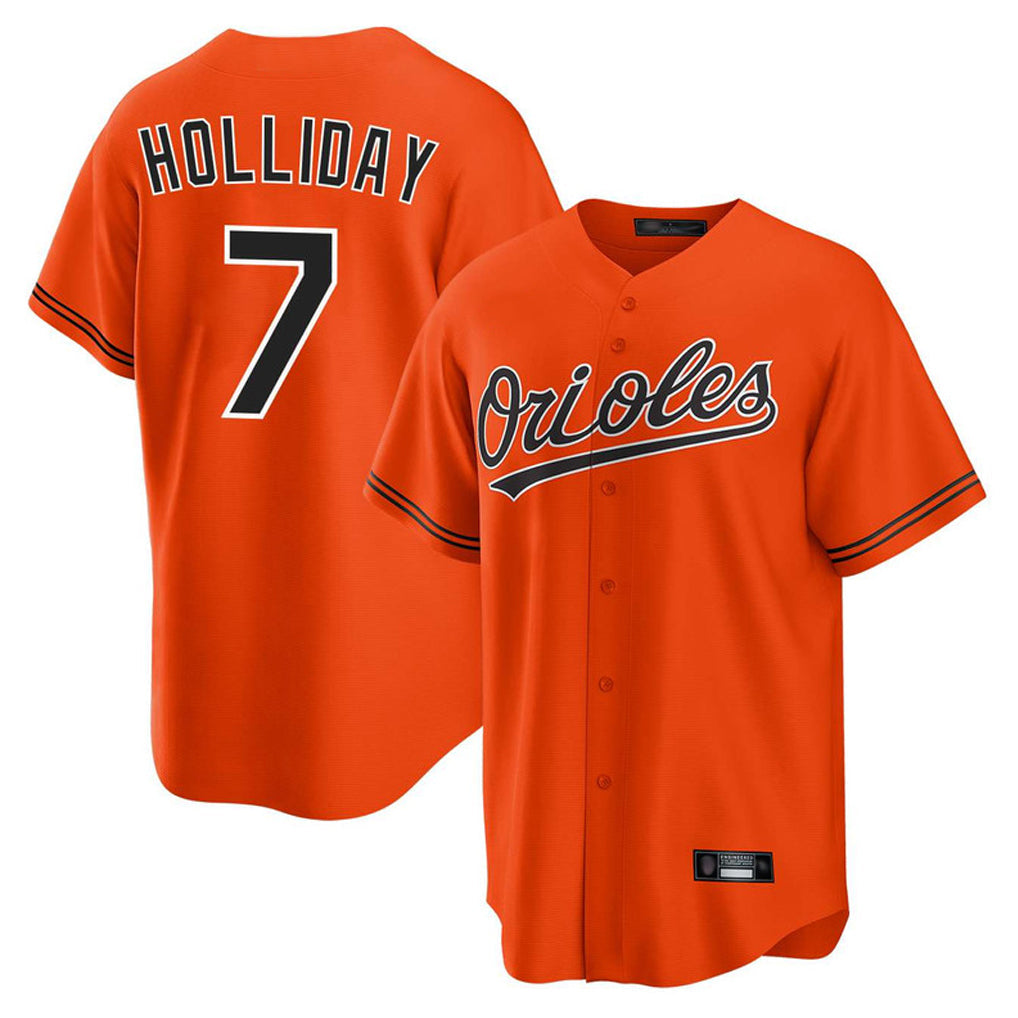 MATTH B.Orioles #7 Jackson Holliday Player Orange Home Game Stitched Jerseys