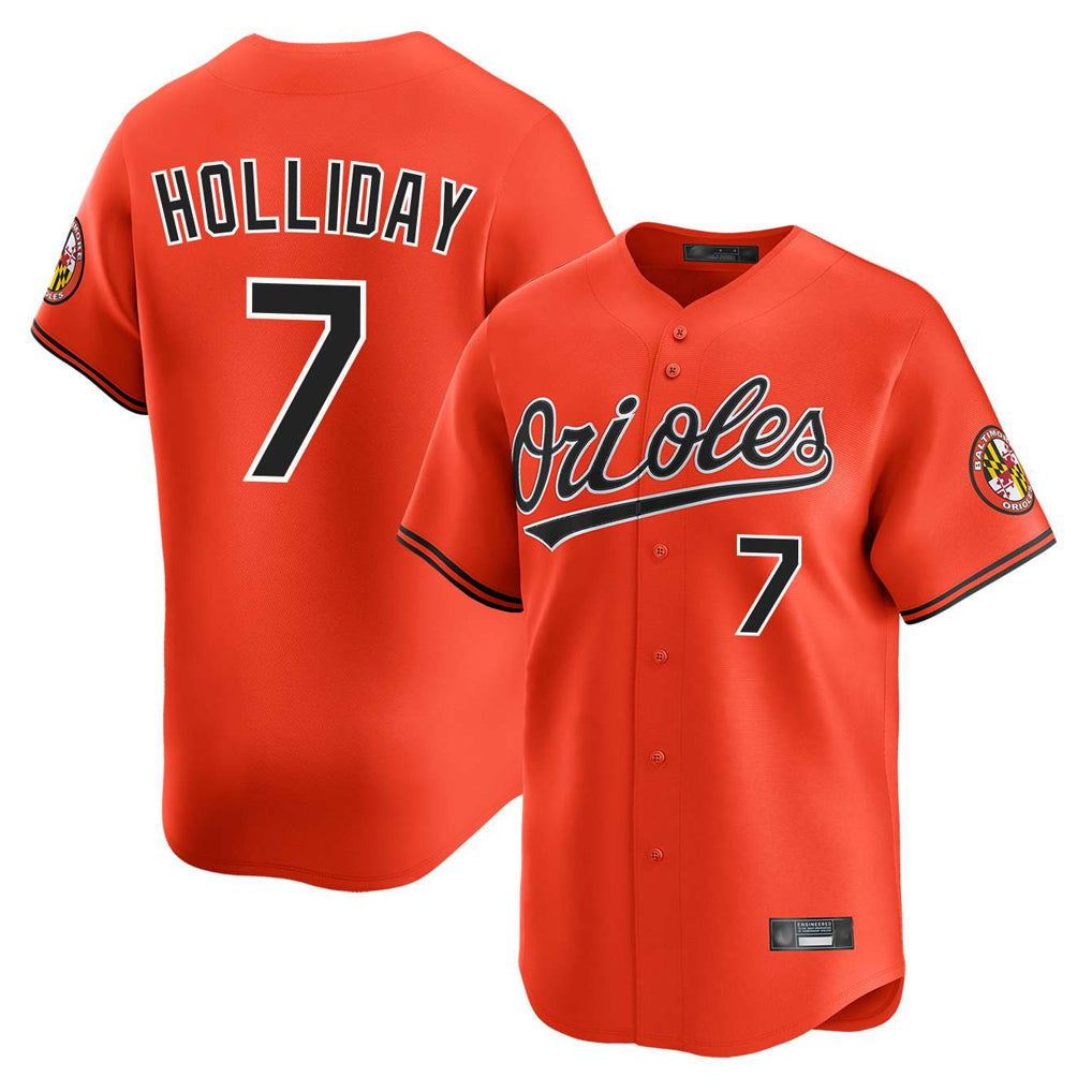 MATTH B.Orioles #7 Jackson Holliday Player Orange Limited Home Game Stitched Jerseys