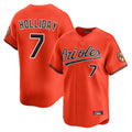 MATTH B.Orioles #7 Jackson Holliday Player Orange Limited Home Game Stitched Jerseys