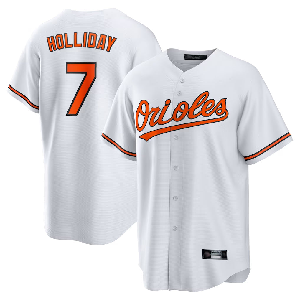MATTH B.Orioles #7 Jackson Holliday Player White Home Game Stitched Jerseys