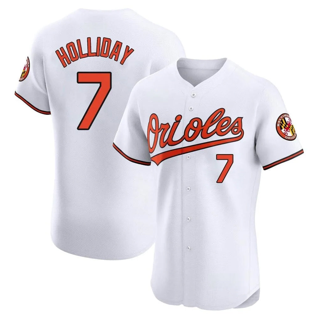 MATTH B.Orioles #7 Jackson Holliday Player White Limited Elite Home Game Stitched Jerseys