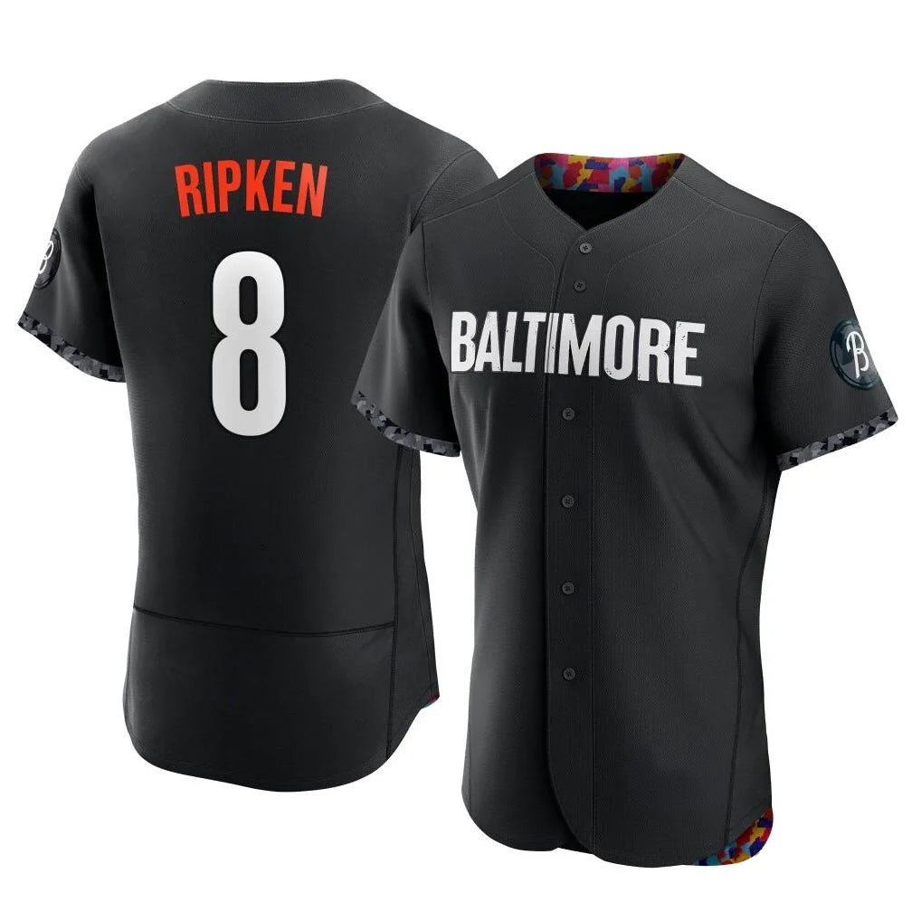 MATTH B.Orioles #8 Cal Ripken Player Black City Connect Limited Elite Home Game Stitched Jerseys