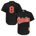 MATTH B.Orioles #8 Cal Ripken Player Black Mitchell & Ness 1997 Cooperstown Mesh Game Stitched Jerseys