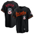 MATTH B.Orioles #8 Cal Ripken Player Black USA 250 Fourth of July Home Game Stitched Jerseys