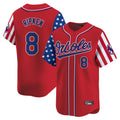 MATTH B.Orioles #8 Cal Ripken Player Red Independence Day Vapor Premier Limited Home Game Stitched Jerseys