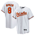 MATTH B.Orioles #8 Cal Ripken Player White Home Game Stitched Jerseys