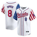MATTH B.Orioles #8 Cal Ripken Player White Independence Day Vapor Premier Home Game Stitched Jerseys