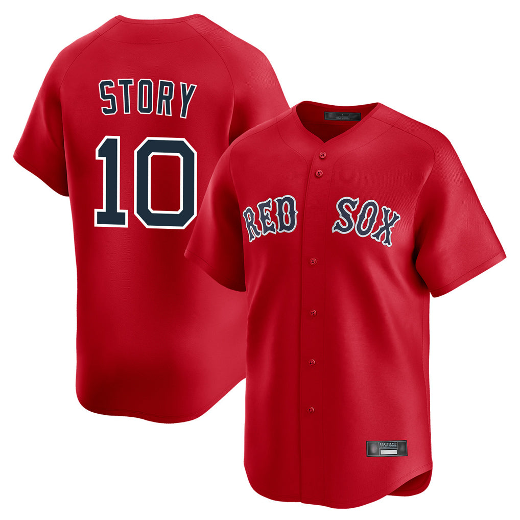 MATTH B.Red Sox #10 Trevor Story Player Red Limited Home Game Stitched Jerseys