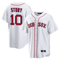 MATTH B.Red Sox #10 Trevor Story Player White Home Game Stitched Jerseys