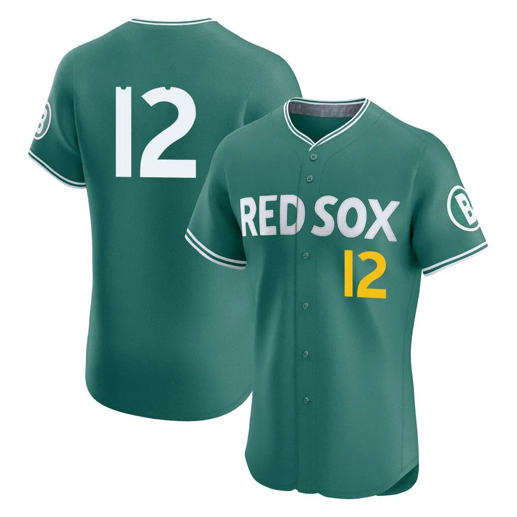 MATTH B.Red Sox #12 Connor Wong Player Green City Connect Limited Elite Home Game Stitched Jerseys