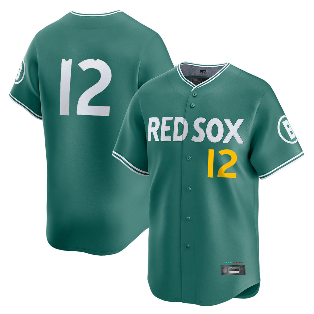 MATTH B.Red Sox #12 Connor Wong Player Green City Connect Limited Home Game Stitched Jerseys