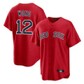 MATTH B.Red Sox #12 Connor Wong Player Red Home Game Stitched Jerseys