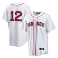 MATTH B.Red Sox #12 Connor Wong Player White Home Game Stitched Jerseys