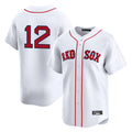 MATTH B.Red Sox #12 Connor Wong Player White Limited Home Game Stitched Jerseys