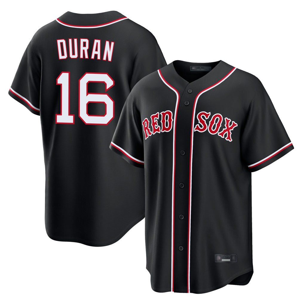 MATTH B.Red Sox #16 Jarren Duran Player Black Out Home Game Stitched Jerseys