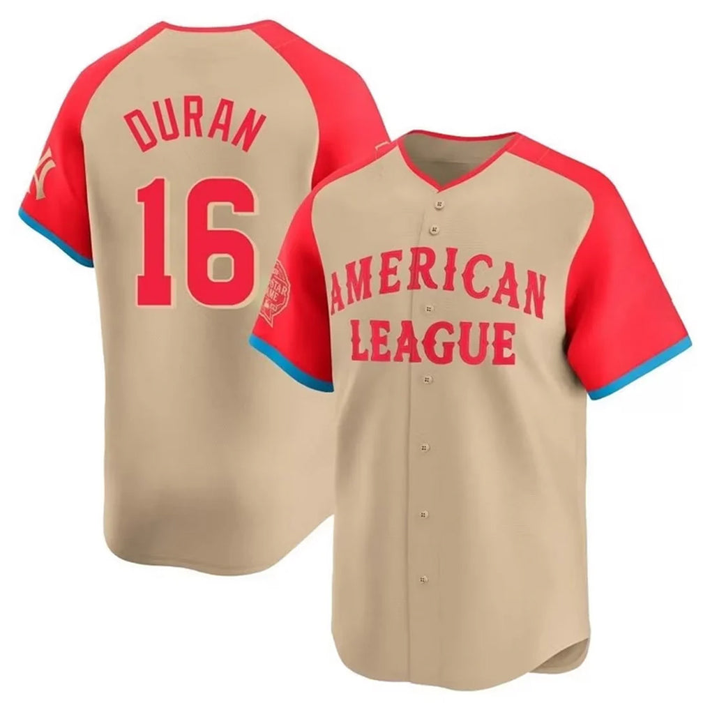 MATTH B.Red Sox #16 Jarren Duran Player Cream All-Star Short-Sleeved Home Game Stitched Jerseys