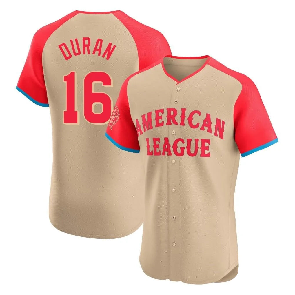 MATTH B.Red Sox #16 Jarren Duran Player Cream All-Star Short-Sleeved Limited Elite Home Game Stitched Jerseys