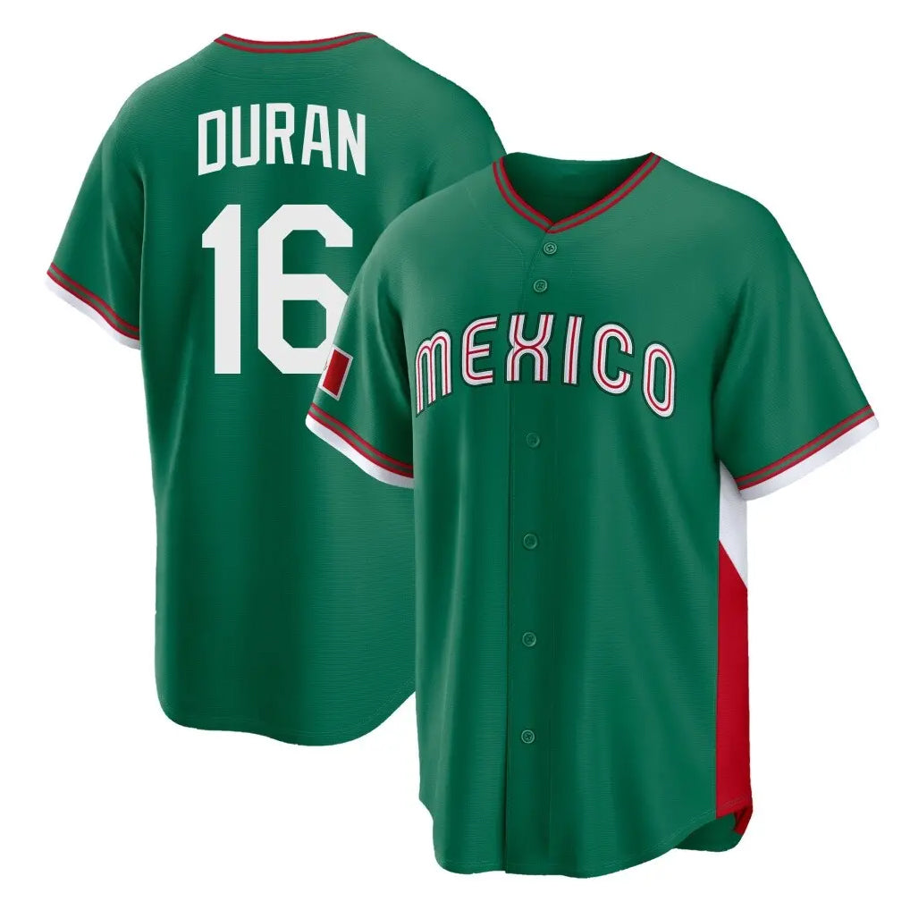 MATTH B.Red Sox #16 Jarren Duran Player Green Mexico 2026 World Classic Home Game Stitched Jerseys